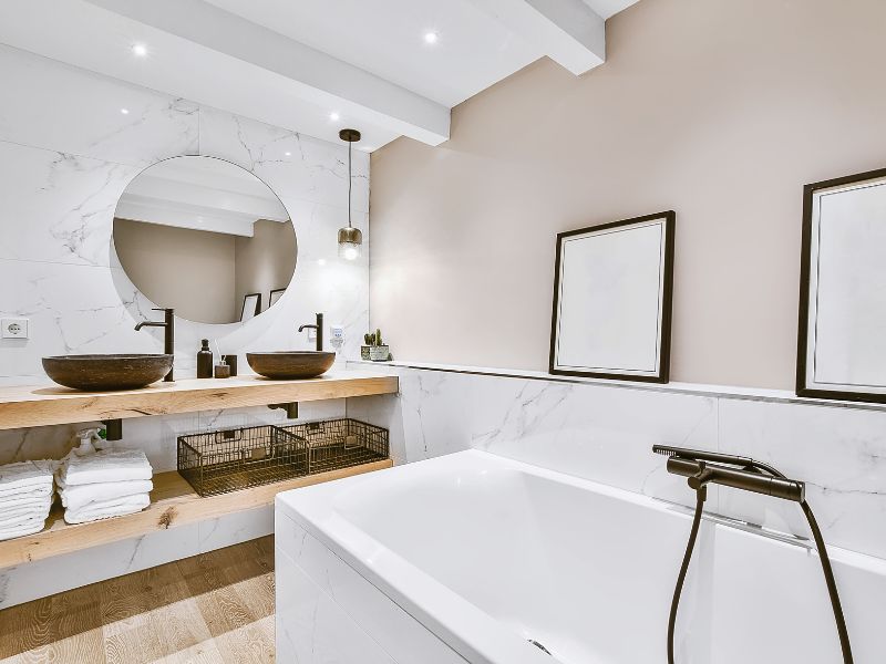 bathroom interiors remodeled with new bathtub installed hampton ga
